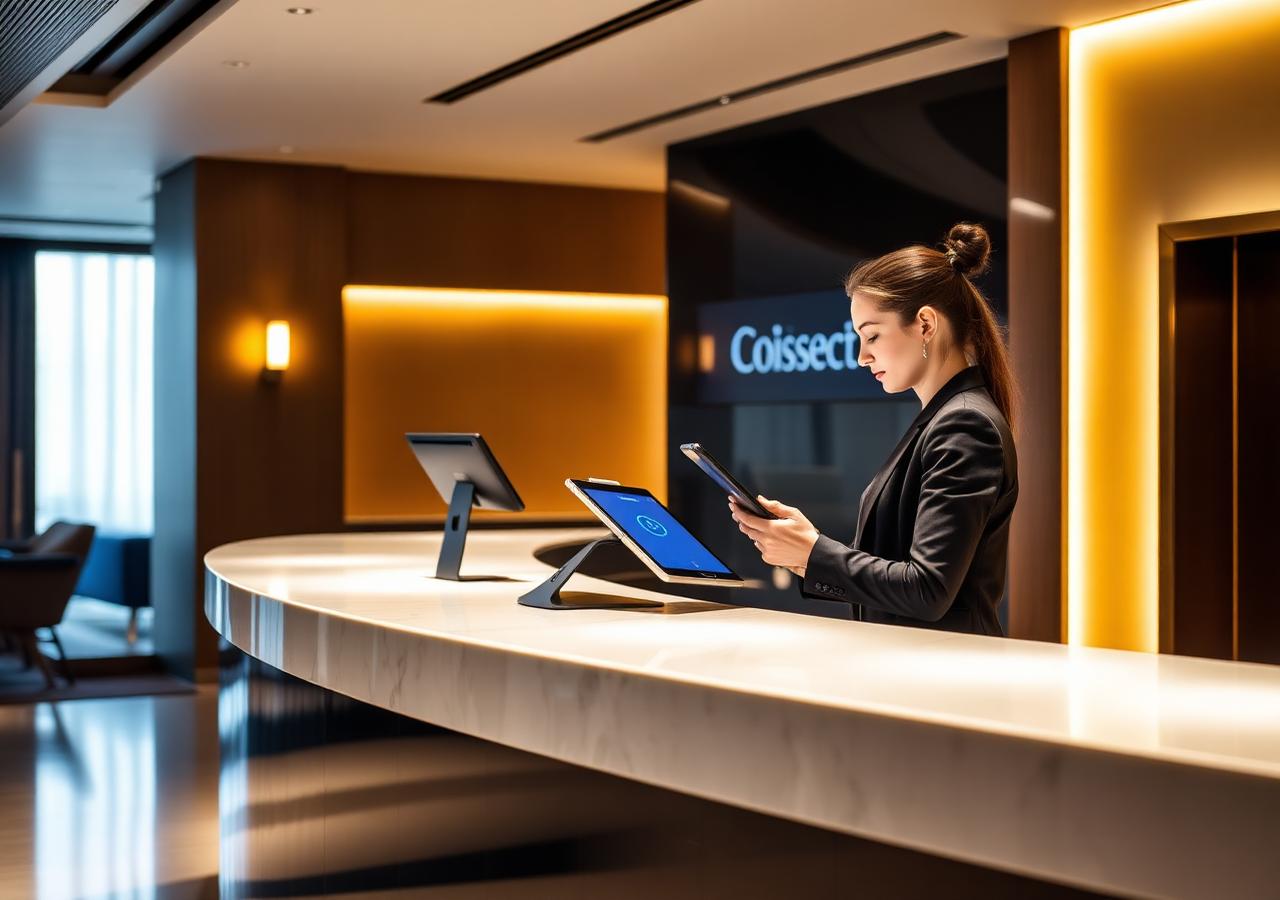 Modern hotel concierge